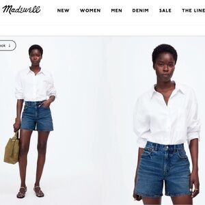 The Curvy Perfect Vintage Mid-Length Jean Short in Manton Wash CURVY